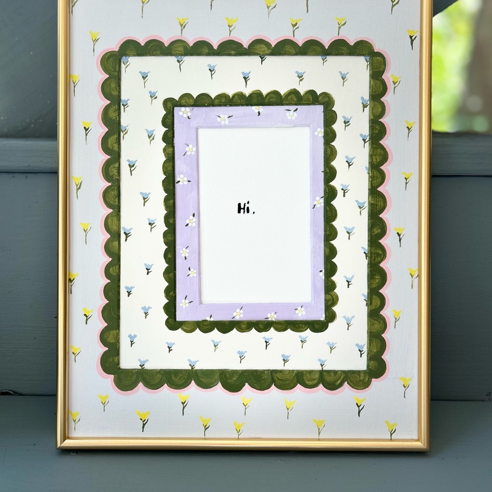 Floral Patterned Picture Frame